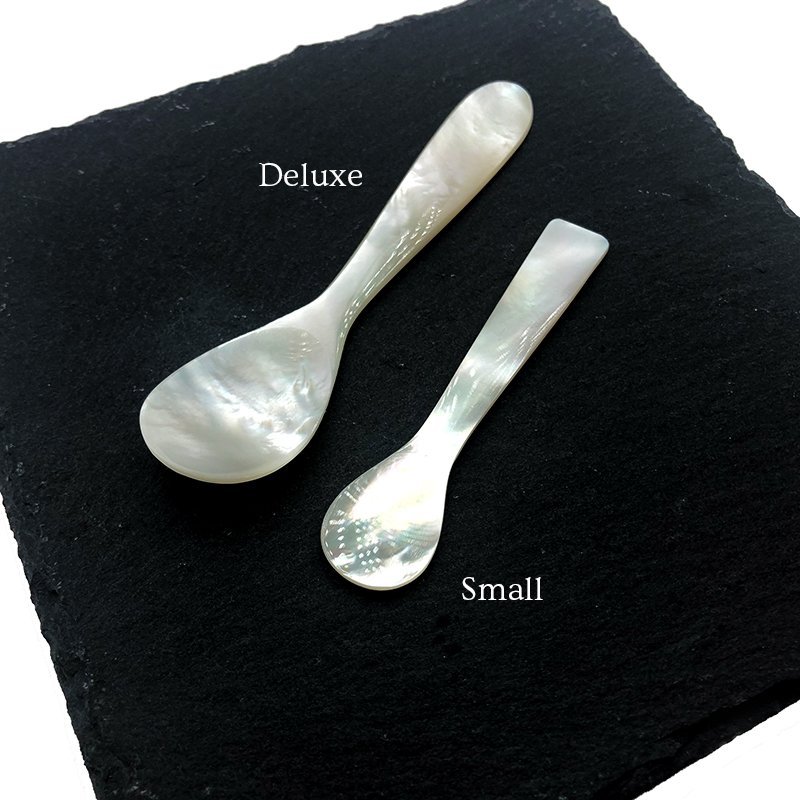 thumbnail image 2 of FANQIEW Caviar Spoons 2-Pack - 3.5 Inch Mother Of Pearl Shell Spoons For Serving 2 of 10